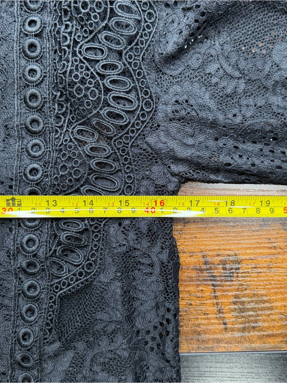 Cable & Gauge Victorian Goth Black Lace Mock Neck Ruffle Blouse with Cami - S - Picture 9 of 10